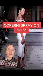 Giving my option that no one asked for! The COPERNI Spray On Dress #pfw #coperni #bellahadid #fashion #fyp