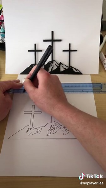 How to Draw a Thick Cross Tutorial