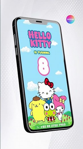Birthday Video Invitation Hello Kitty and Friends