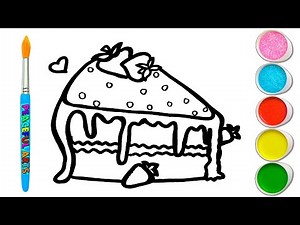 Cake Drawing - How to Draw a Simple cake Step By Step Very Easy - Cute cake Drawing