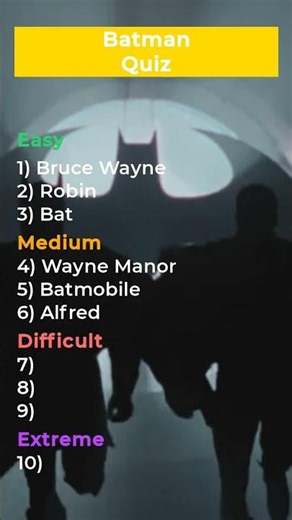 🦇 Batman Quiz Challenge! 🕵️‍♂️ Test Your Dark Knight Knowledge in 60 Sec! 🔥