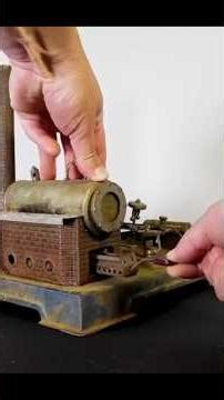 Restoring Rusty Mini Old Engine 🚂 #repair #antique #vintagestyle #diy #shorts