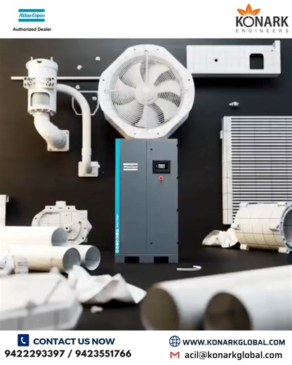 Fact Check: Are all VSD compressors the same? Absolutely not. While many compressors claim Variable Speed Drive (VSD) technology, the real difference lies in engineering design, control logic, and energy management—especially under fluctuating load conditions. Conventional VSD compressors may still suffer energy losses due to unloading, blow-off, and inefficient start/stop cycles, increasing operating costs over time. Atlas Copco VSD compressors, supplied and supported by Konark Global, are engi