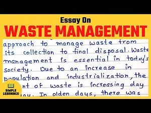 Waste Management essay in English || Essay on waste management