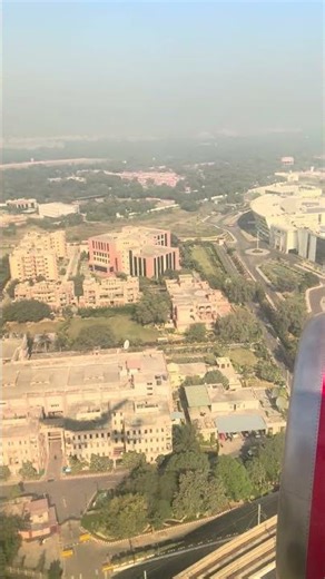 Aeroplane view near IGI airport New Delhi