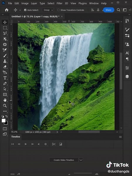 Photoshop Waterfall Movement Tutorial