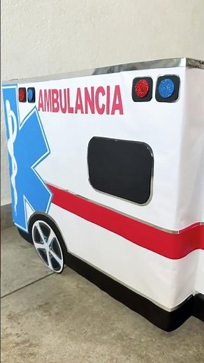 APRENDE A HACER UNA AMBULANCIA DE CARTÓN PASO A PASO 🤩