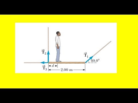 A uniform plank of length 2.00 m