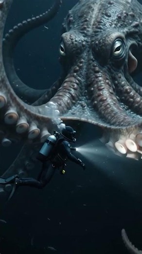 🐙🌊 Giant Octopus Encounter | Face to Face with a Deep-Sea Giant