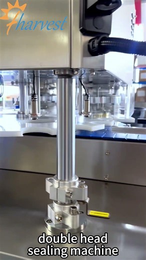 Double-head mini tin can sealing machine, fully automatic high-speed can sealing machine #factory