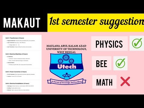 MAKAUT B.Tech 1st sem suggestion