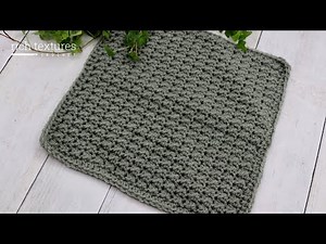 Even Moss Afghan Square Crochet Pattern
