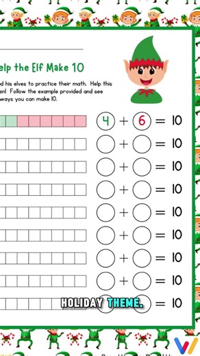Help the Elf Make 10 – Fun Math for Kids!