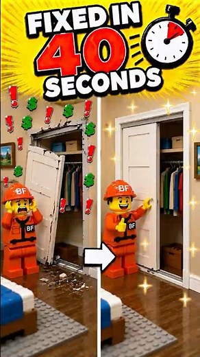 We Fixed a Sliding Closet Door That Kept Falling Off the Track in Under 40 Seconds