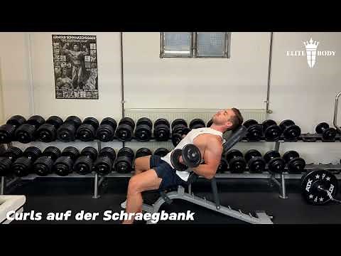 Incline bench curls - instruction by a personal trainer #bicepcurls