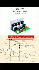 200 w Mosfet Powerful Amplifier Circuits Design Explained #mosfet #amplifier #tech #electrical