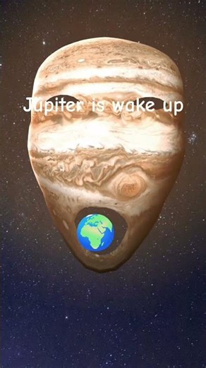 Jupiter has awakened and devoured the Earth, everyone run! Jupiter is coming! #jupiter #earth