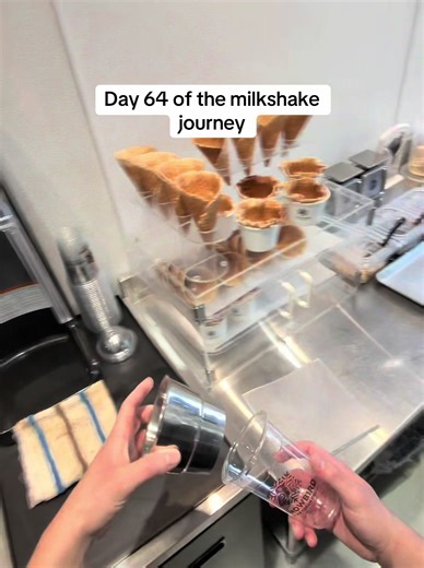 Day 64 of the milkshake journey!! 🌈 #pov #icecreamshop #fyp | milkshake