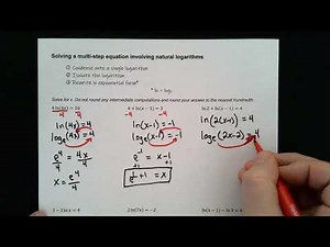 Solving Multistep Equations with Natural Logarithms (ln)