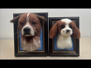 How to needle felt cute kitty? 💖💖 | Needle felting cat portrait #cat #DIY #needlefelting #pug #seal