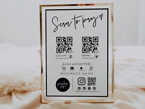 Qr Code Sign Template | Instant Download | Let's Connect on Social Media | Small Business Marketing | Digital Download - Etsy