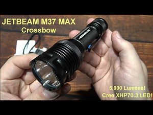 JETBEAM M37 MAX Crossbow Flashlight Kit Review! (5,000 Lumens, Cree XHP70.3 HI LED, Tactical Dream!)