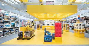 chain   siman design colorful LEGO store within shopping mall in mexico