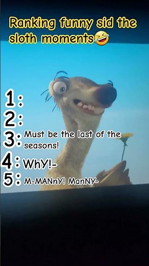 ranking funniest Sid the sloth moments😂😂😂