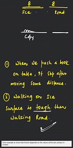 Give example to show that friction depends on the nature of the... | Filo