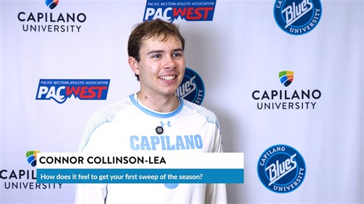 Post-game interview with Connor Collinson-Lea after tonight's sweep of the Mariners. #GoBlues #BleedBlue #CapU | Capilano University Blues