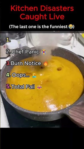 Kitchen Disasters Caught Live 😂🔥 | Funniest Cooking Fails Shorts