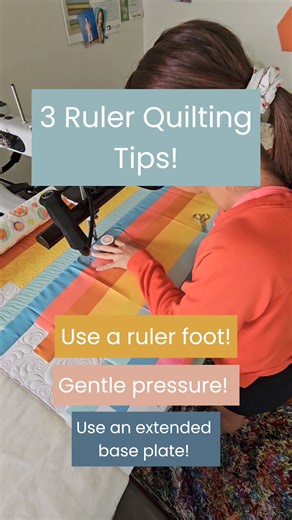 13K views · 53 reactions | I freaking love the crisp lines you get with rulers in machine quilting! They make me so happy! But remember, gentle pressure is key—don’t press too hard! Join my FREE ruler quilting class and get stated today! https://www.piecenquilt.com/products/2355639?_pos=1&_psq=9&_ss=e&_v=1.0 #MachineQuilting #QuiltingWithRulers #QuiltingTips #SewingCommunity #QuiltLife #QuiltersOfInstagram #FreeQuiltingClass #Crafting #QuiltAddict | Piece N Quilt | Facebook