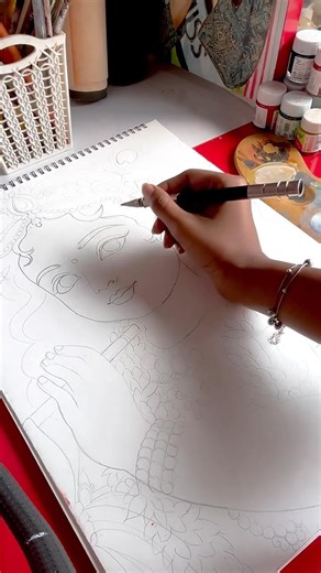 How to Draw Krishna Beautifully and Easily ✨ #Shorts