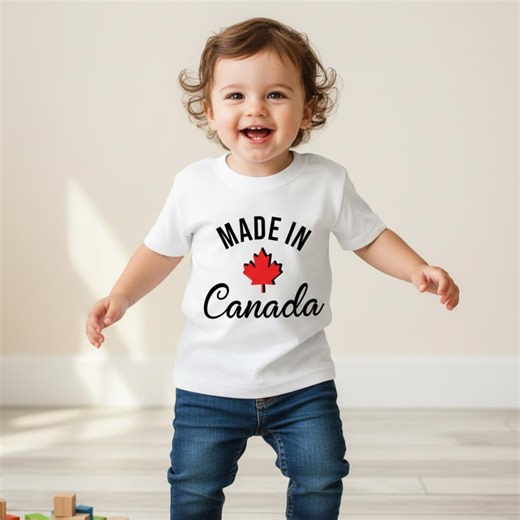 Made in Canada Toddler T-shirt | Canadian Baby Tee | Canada Day Kids Shirt | Maple Leaf Toddler Gift | Canadian Pride Shirt for Kids - Etsy