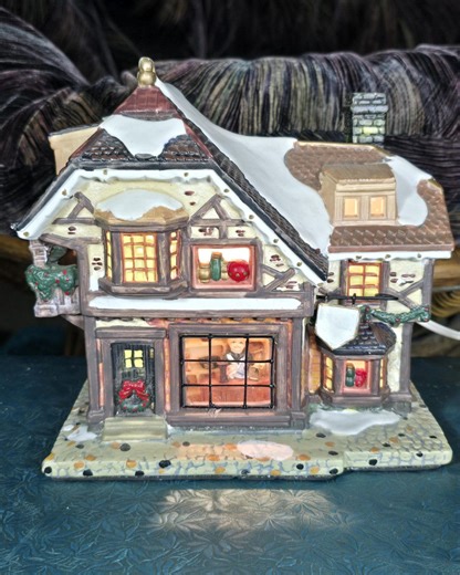 Village de Noël à collectionner, vintage, céramique lumineuse, maison de Noël illuminée, décoration de Noël, vacances, éclairage - Etsy France