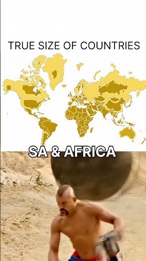 Mercator Map vs. The True Size of Countries 🌍📏