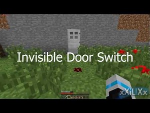 Minecraft - Invisible Redstone Dust Activated Door Switch (BUD) [Tutorial]
