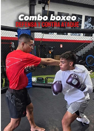Combo de defensa y contraataque en boxeo