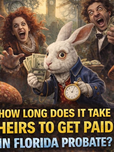 🐇⏳ HOW LONG DOES IT TAKE FOR HEIRS TO GET PAID IN FLORIDA PROBATE? 💰🐇 If you’re an heir waiting on money in a Florida probate case, here’s the hard truth: You don’t get paid first. You get paid last. In Florida probate, heirs are paid only after the court process runs its course. Here’s the real timeline 👇 ⚖️ Minimum waiting period ➡️ Creditors get time to file claims — usually 3 months from notice ⚖️ Formal probate (most estates) ➡️ Heirs are typically paid 6–12 months after the case starts