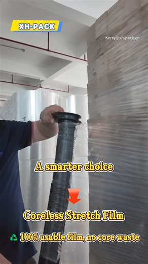 Why carry extra weight when you can go coreless? Our coreless stretch film saves cost, reduces waste, and improves efficiency — all without sacrificing strength 💪 ✅ No paper core = no waste ✅ Lightweight & eco-friendly ✅ Perfect for hand wrapping and export packaging Join the sustainable side of packaging 🌿 WhatsApp： 8618122866001 https://www.xhpackstretchfilm.com/ #stretchfilm #wrappinggoods #oading #pack #packagingmaterial #plastic #shrinkwrapfactory #originalstretchfilmfactory #Chinaimport 