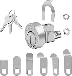 NBPLUS Mailbox Lock for L-1172C, USPS Mail Box Latch Tool Box Lock, C9100 Letterbox Lock with 3 Keys and C7120 Cam Replacement Accessories, Nickel Finish