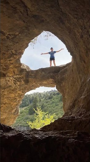 Beautiful Wind cave hiking trail in Logan, Utah