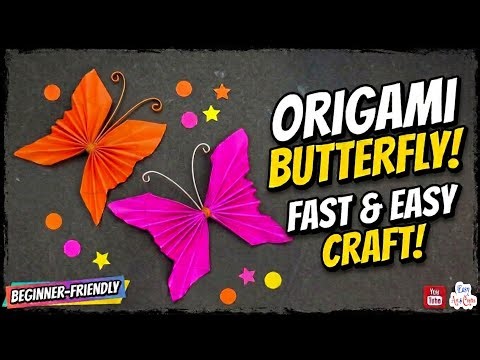 How to Make a Paper Butterfly | Easy Origami Butterfly Tutorial (Fast & Simple!) 🦋