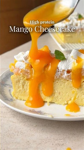 High Protein Mango Cheesecake 🥭💪