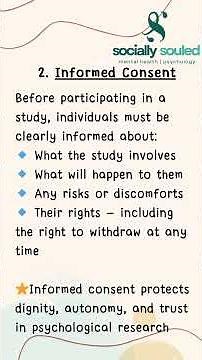 Ethical Principles in Psychological Research #sociallysouled #psychology #psychstudent #revision