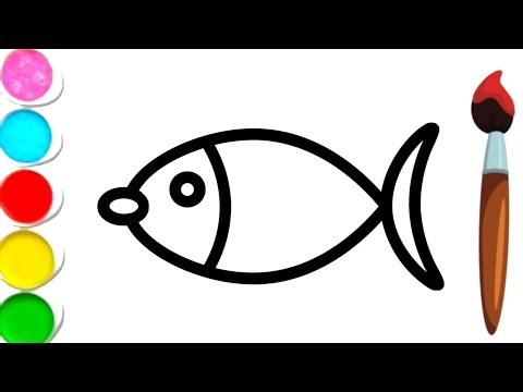Fish drawing tutorial for kids and toddler's | how to draw fish