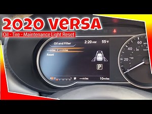 2020 Nissan Versa How to Reset Oil Service Light DIY