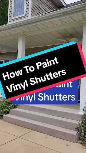 Transforming your home one shutter at a time! Watch and learn with this step-by-step how easy it is to paint your vinyl shutters black, or any color you choose with an airless paint sprayer. From how to remove, paint and reinstall, this complete how-to has you covered. #thedailydiy #doityourself #diyproject #reno #paintingproject #homeimprovement