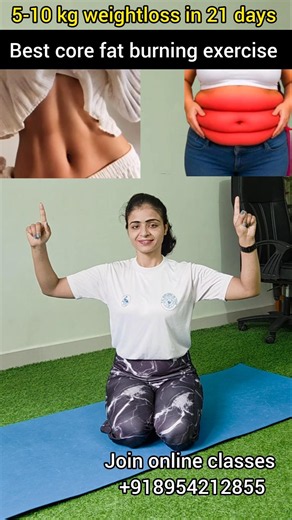 Best Core Workout for Beginners !! #bellyfatloss #fatloss #weightloss #absworkout #shorts #fitness