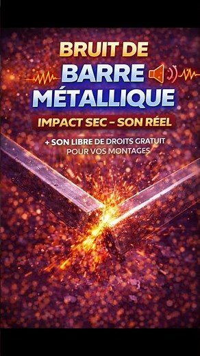 Bruit de barre métallique 🔊 Impact sec - Son réel #sfx #librededroits #bruitages